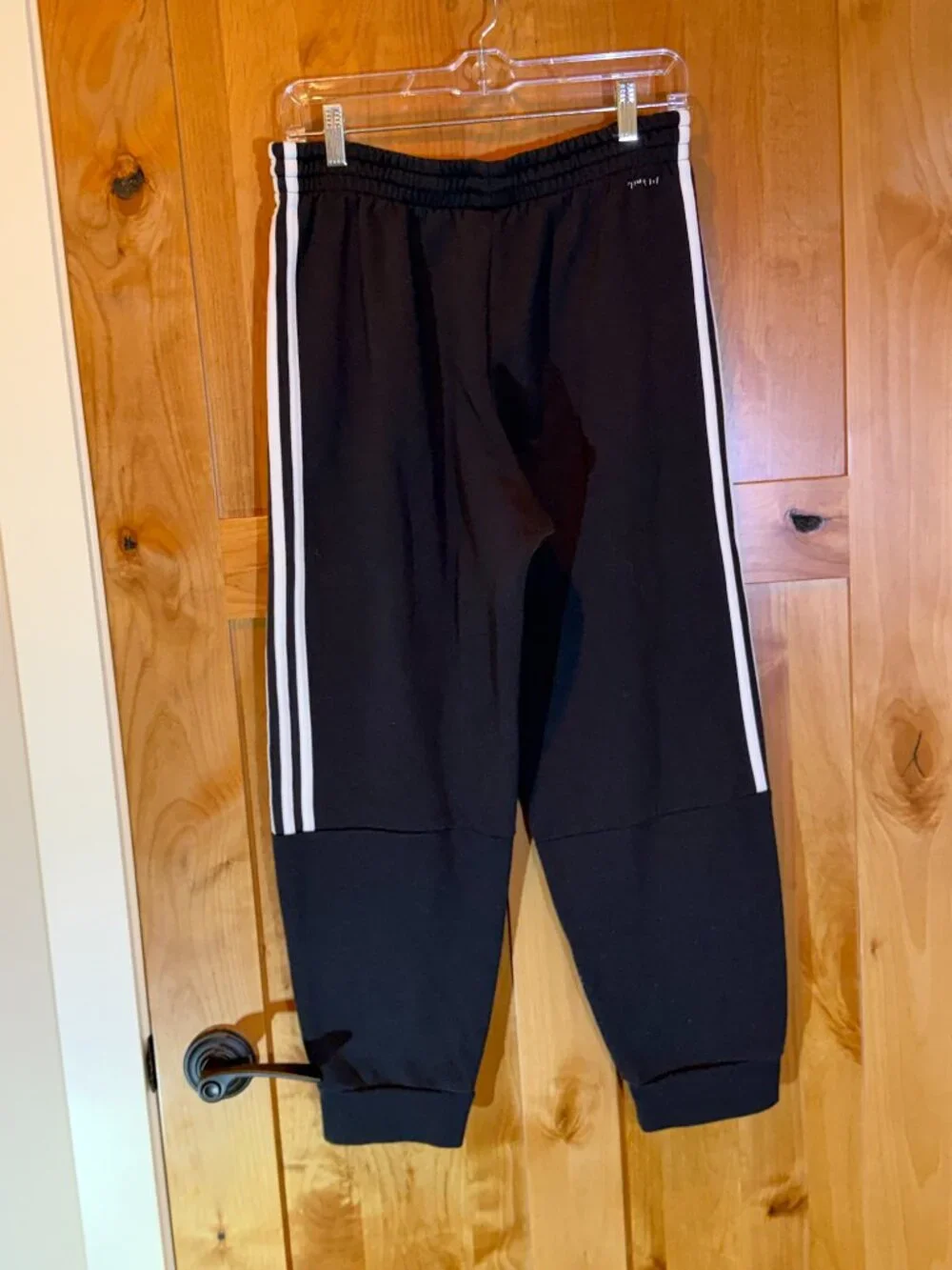 Adidas Black 3-Stripes Fleece Jogger Sweatpants Medium